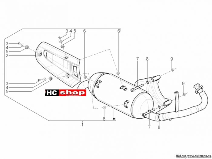 Piaggio Auspufftopf TPH 50