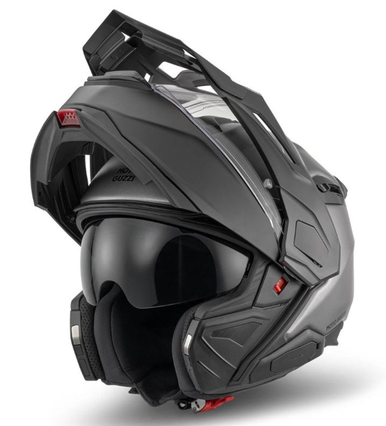 Moto Guzzi Klapphelm Crosswind, anthrazit, Glasfaser/Carbon/Kevlar, ECE 22.06
