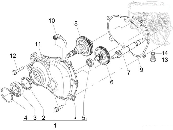 Piaggio Einheit Getriebe X7 125