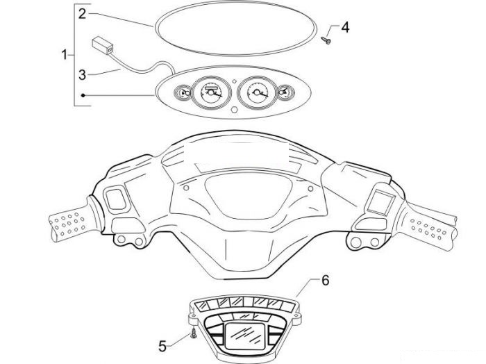 Piaggio Cockpitinstrumente - Cruscotto X9 250