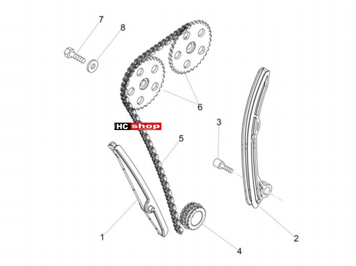 Aprilia RX 125 ABS Motor Vorderer Zylindersteuer