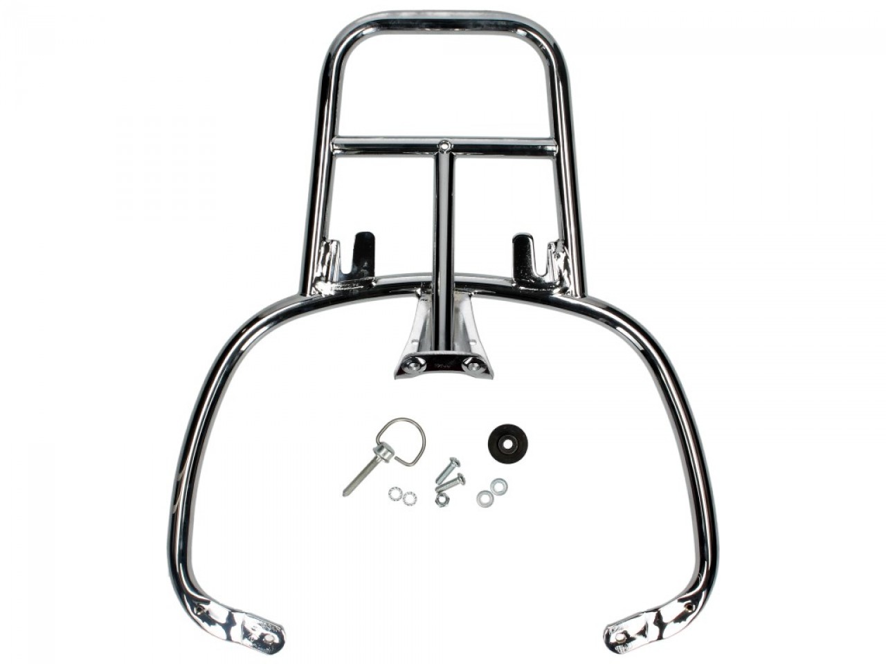 200 - Gepäckträger für Top Case 32 Liter, starr, hinten, chrom, Vespa Primavera/Sprint