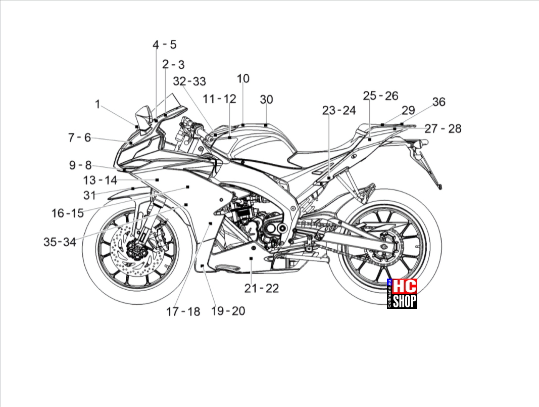 Aprilia RS 125 Replica ABS E5 Aufbau Deko