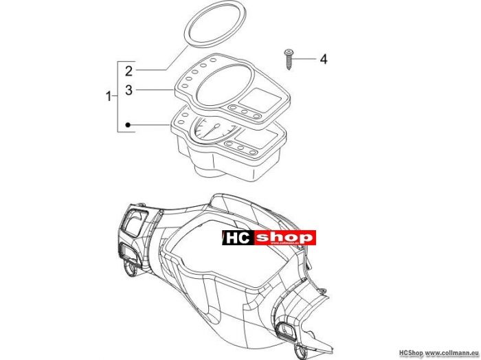 Piaggio Cockpitinstrumente - Cruscotto nrg power dd