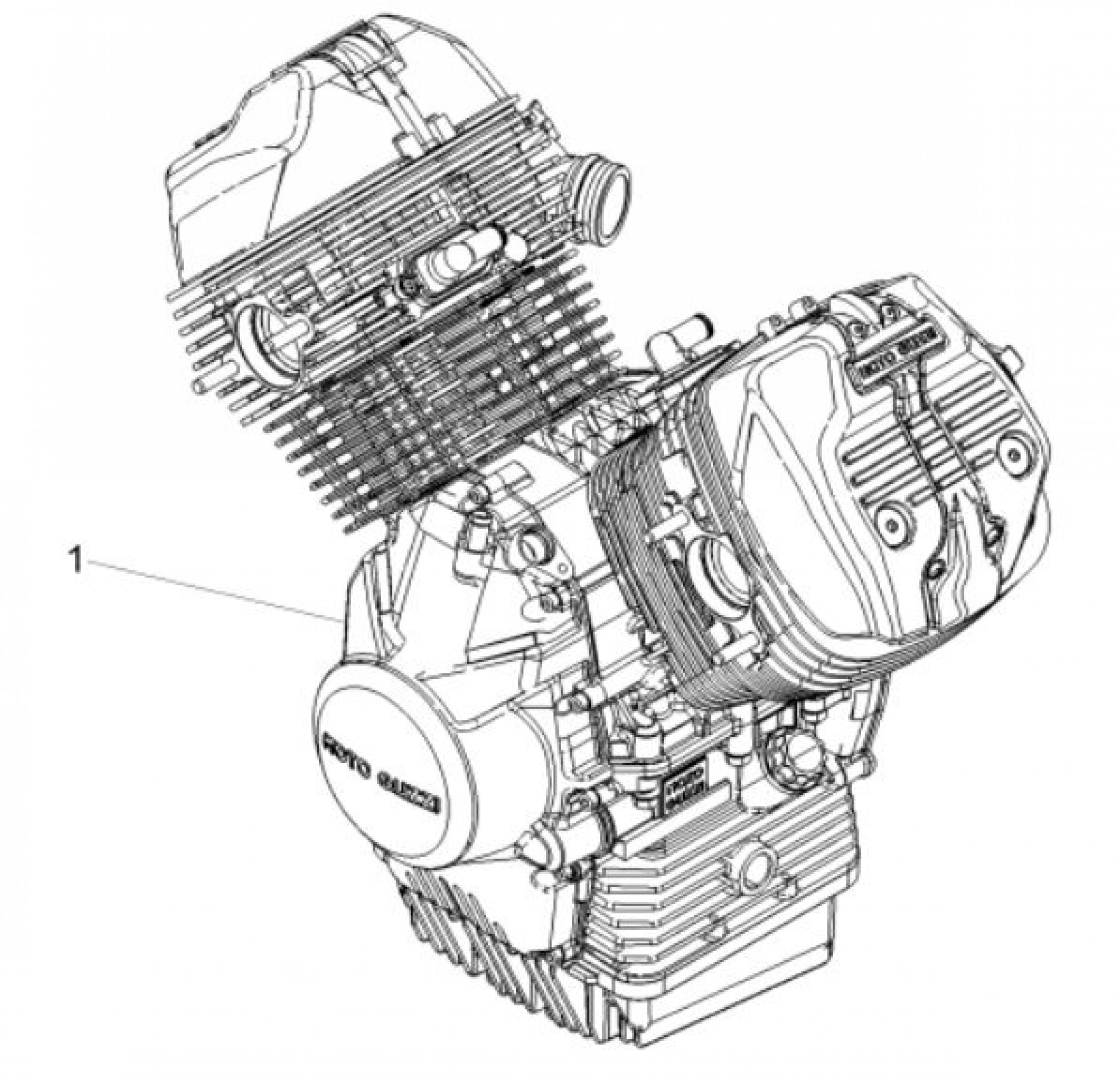 Explosionszeichnung Moto Guzzi V7 III Racer / V7 III Spezial / V7 III Stone "S" Motor