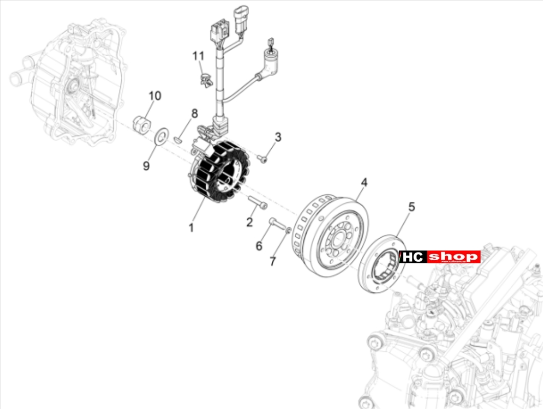 PIAGGIO MP3 300 HPE - 300 HPE SPORT Motor Lichtmaschine