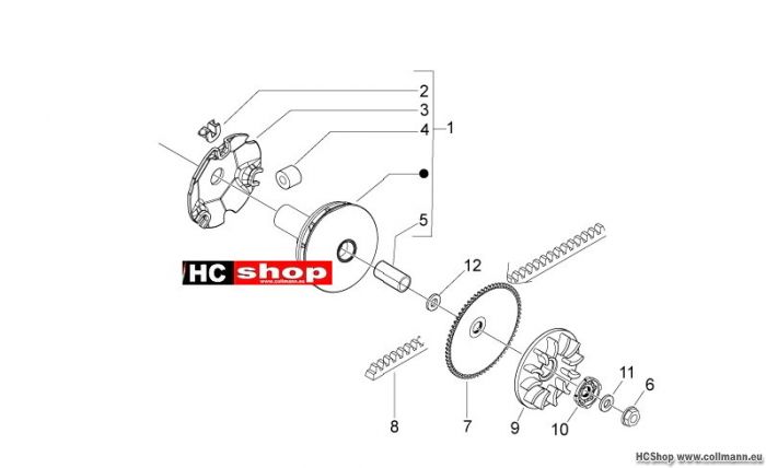 Aprilia Motard 50 Antriebsriemenscheibe