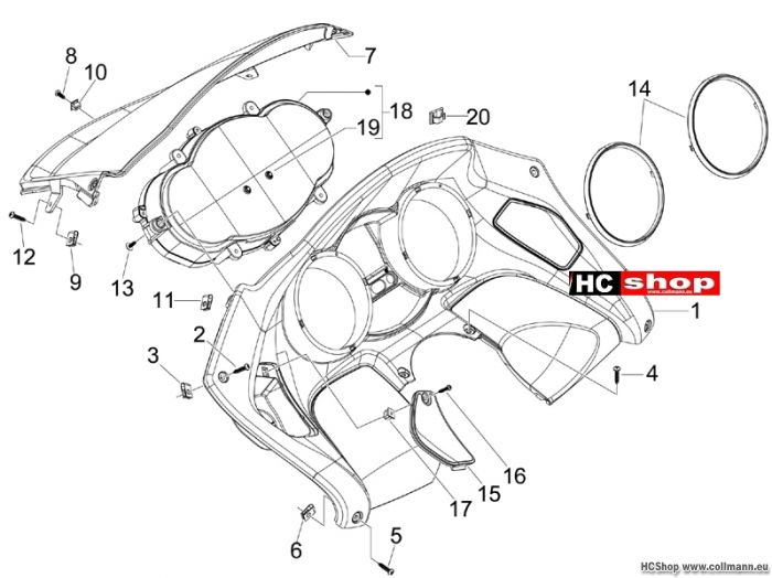 Piaggio Cockpitinstrumente - Cruscotto MP3 300