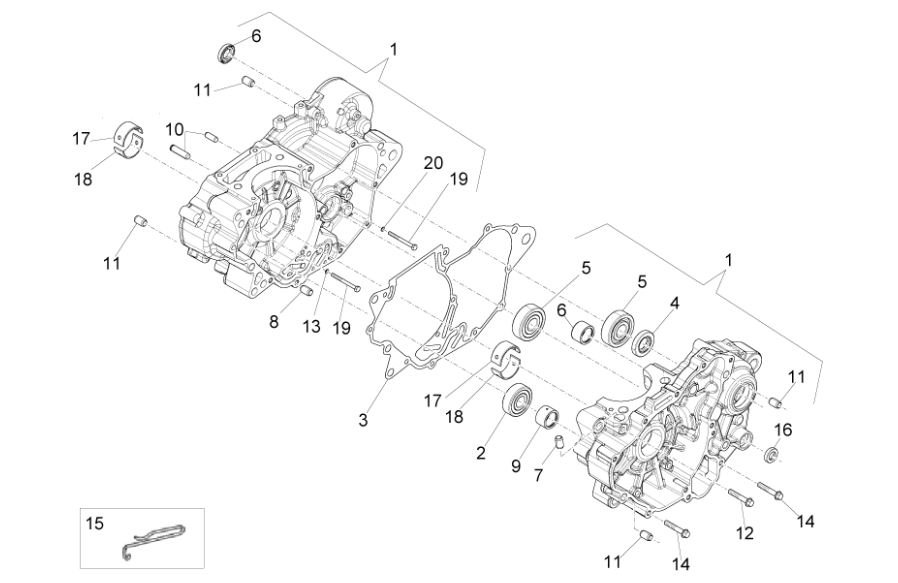 Aprilia Motor Gehäuse RS 125 ABS