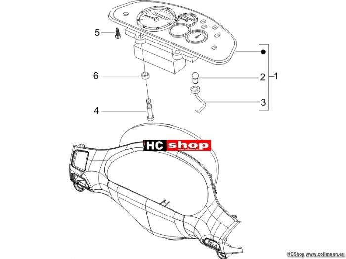 Piaggio Cockpitinstrumente - Cruscotto TPH 50