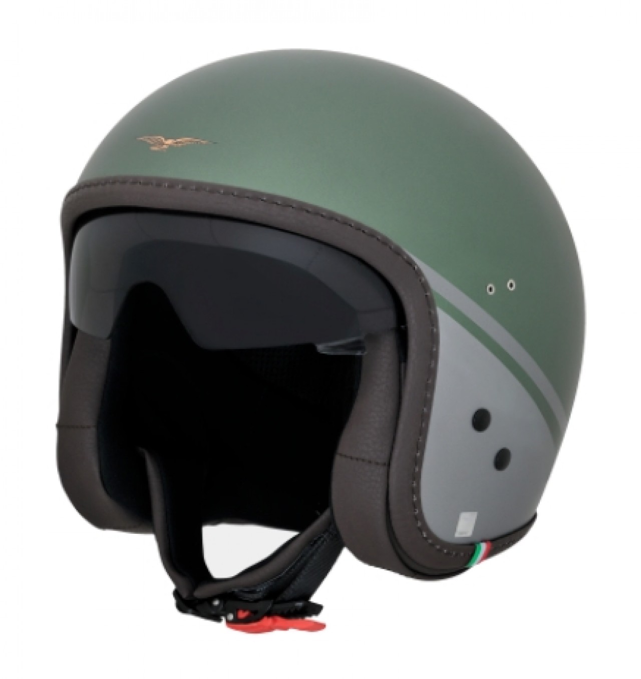 3 - Moto Guzzi Jethelm Full Jet, MG Centenario, grün, matt, S, ABS, ECE 22.05