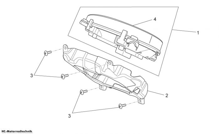Aprilia Instrumententafel Scarabeo Light Carb. 125/200