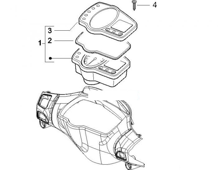 Gilera Cockpitinstrumente - Cruscotto Runner 50 Purejet