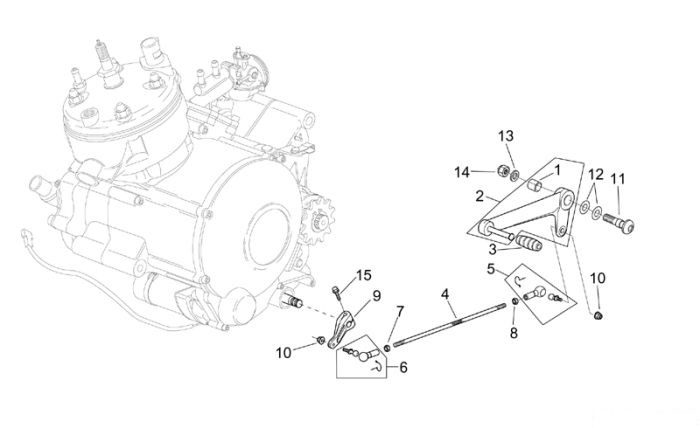 Aprilia Motor - Schalthebel Tuono 50