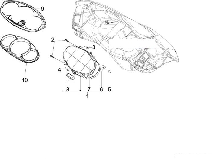Piaggio Cockpitinstrumente - Cruscotto X7 300