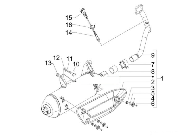 Piaggio Auspufftopf X7 300