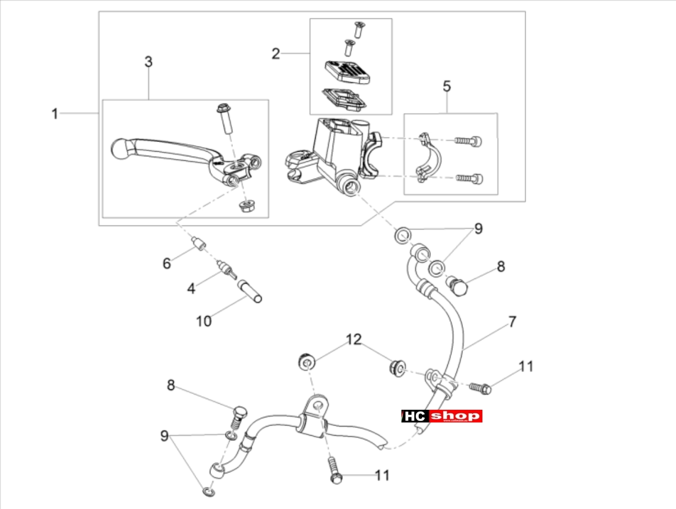 Aprilia RX 50 E4 - Bremsanlage Vorderradbremspumpe
