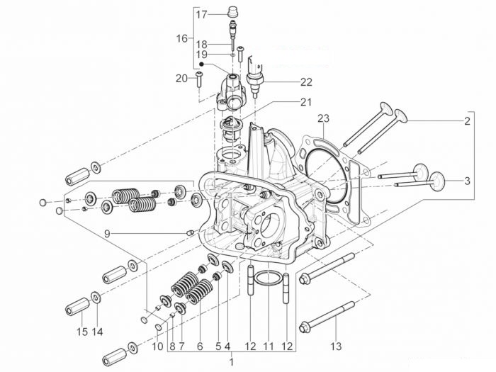 Piaggio Einheit Kopf - Ventil Beverly 350