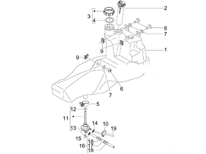 Gilera Benzintank Stalker 50