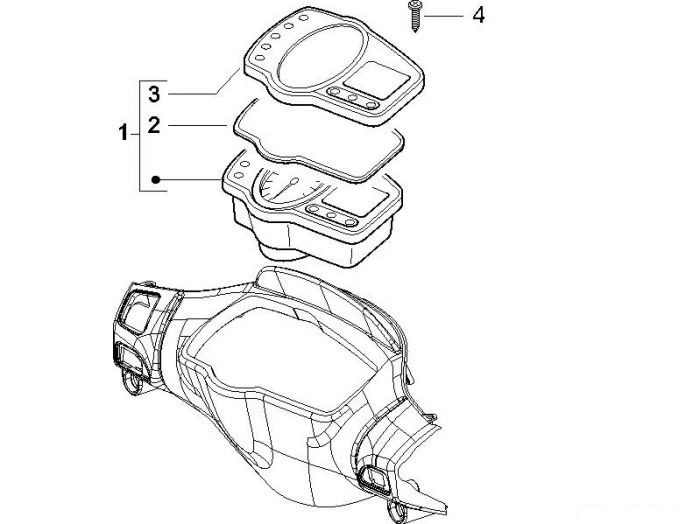 Gilera Cockpitinstrumente - Cruscotto Runner 50 Purejet