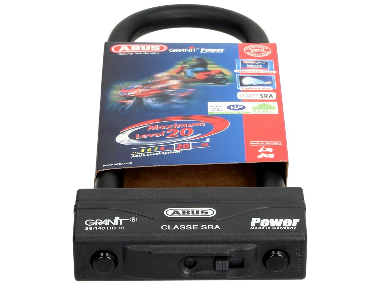ABUS Bügelschloss Granit Power 58, 260x83 mm, schwarz