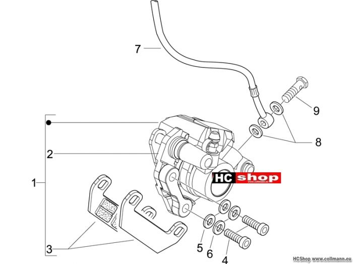 Piaggio Bremschlauchen TPH 50