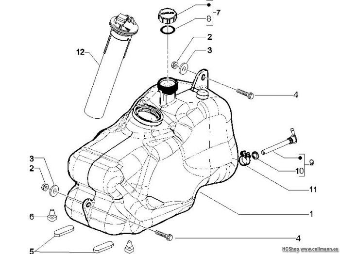 Piaggio Benzintank X8 125