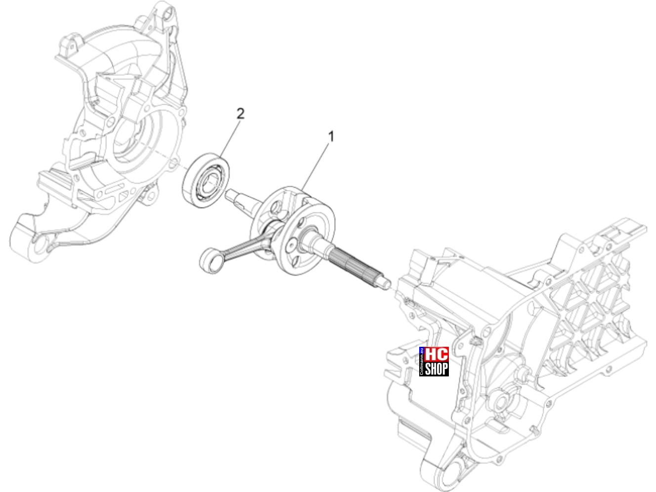 Piaggio Liberty 50 IGET E5 Motor Kurbelwelle