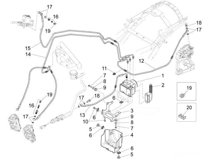 Moto Guzzi Bremsleitung-ABS-Modul Cali 1400