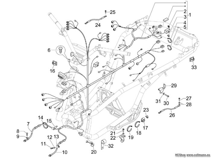 Piaggio Hauptkabelbaum MP3 400 LT Touring