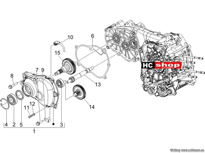 Piaggio Einheit Getriebe X8 250
