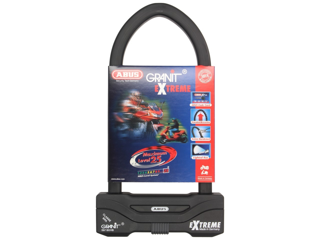 ABUS Bügelschloss Granit Extreme Plus 59, 260x111 mm, schwarz