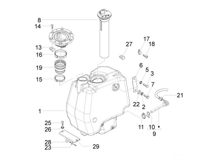 Gilera Benzintank Runner 50 Purejet