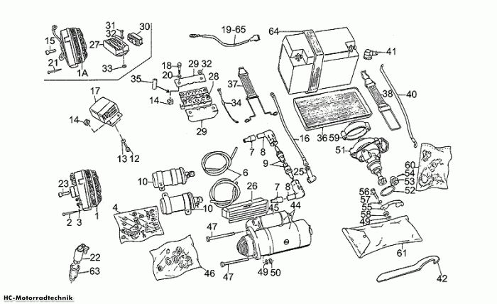 Moto Guzzi Batterie 1. Serie GT 1000