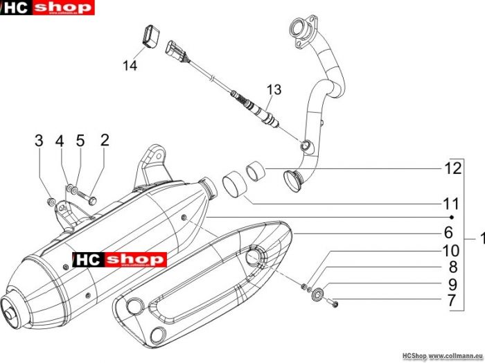 Piaggio Auspufftopf X8 250