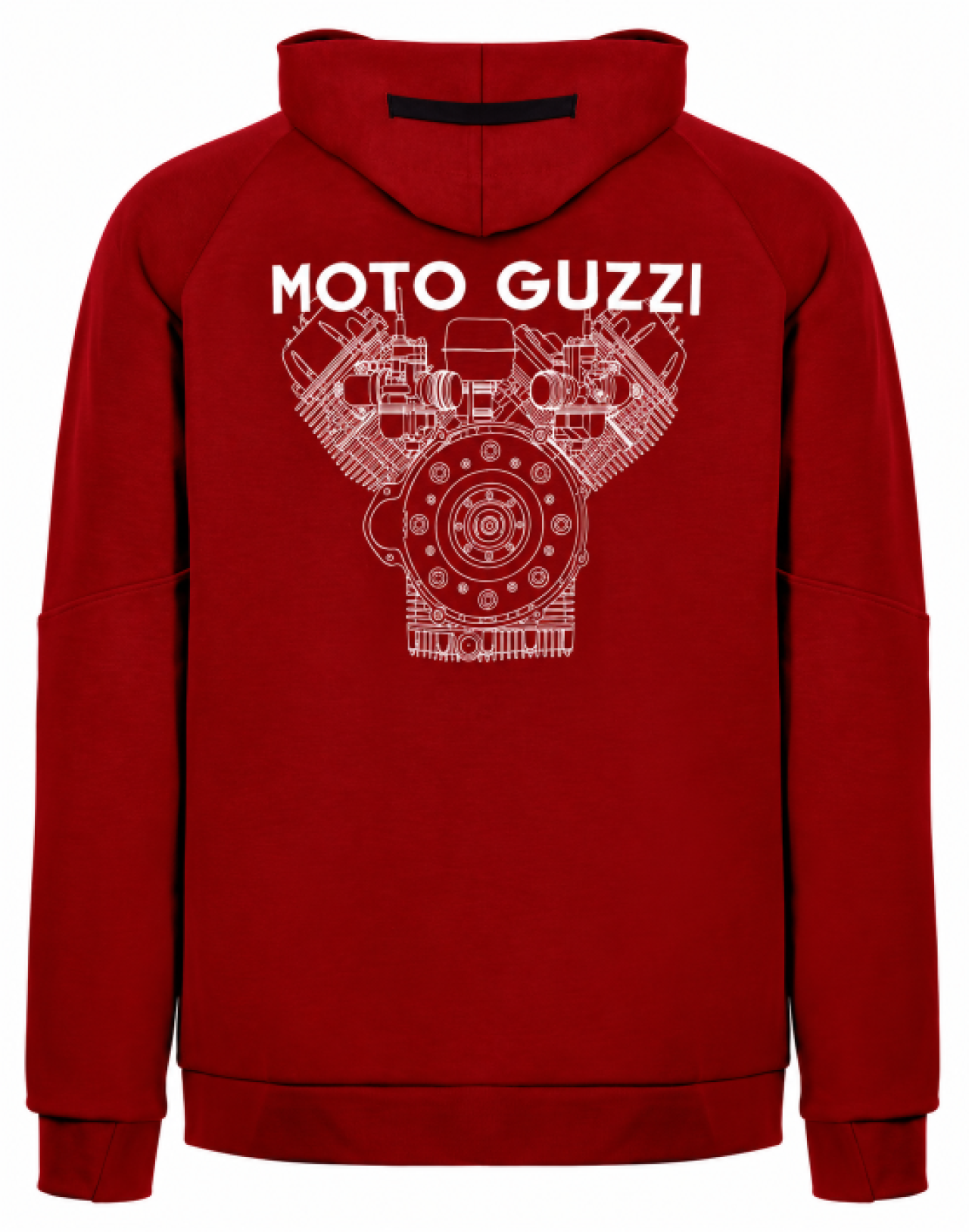 Moto Guzzi Essential Hoodie mit Reißverschluss rot
