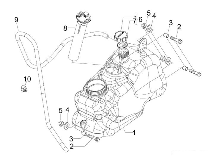 Piaggio Benzintank MP3 500 LT