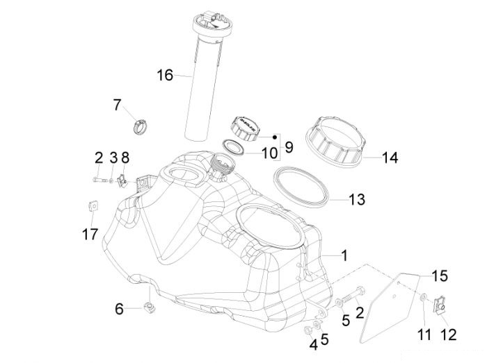 Piaggio Benzintank Beverly Cruiser 500