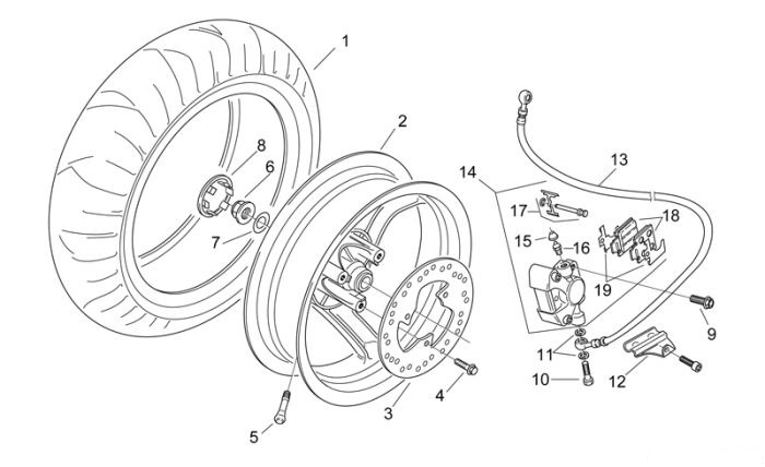 Aprilia Hinterrad Area 51 50