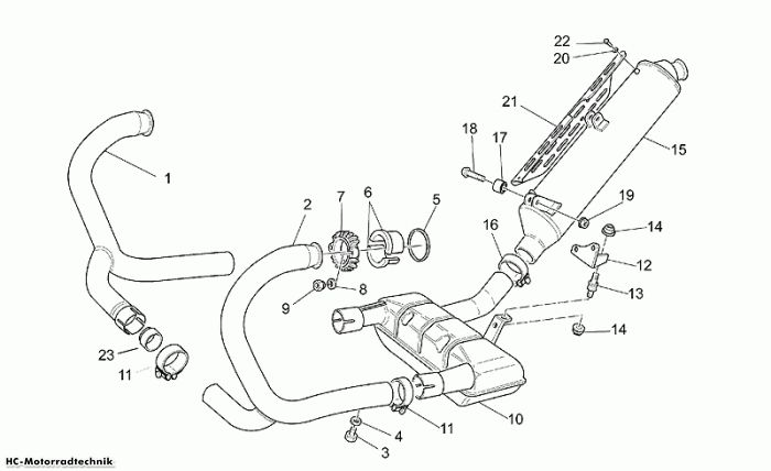 Moto Guzzi Auslassgruppe Quota ES 1100