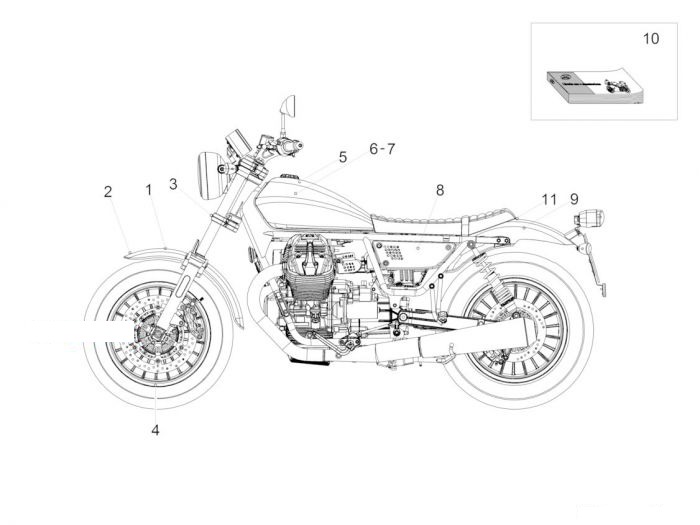 Moto Guzzi V9 Bobber Deko