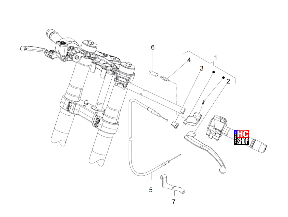 Aprilia RS 125 Replica ABS E5 Lenkung Kupplungssteuerung