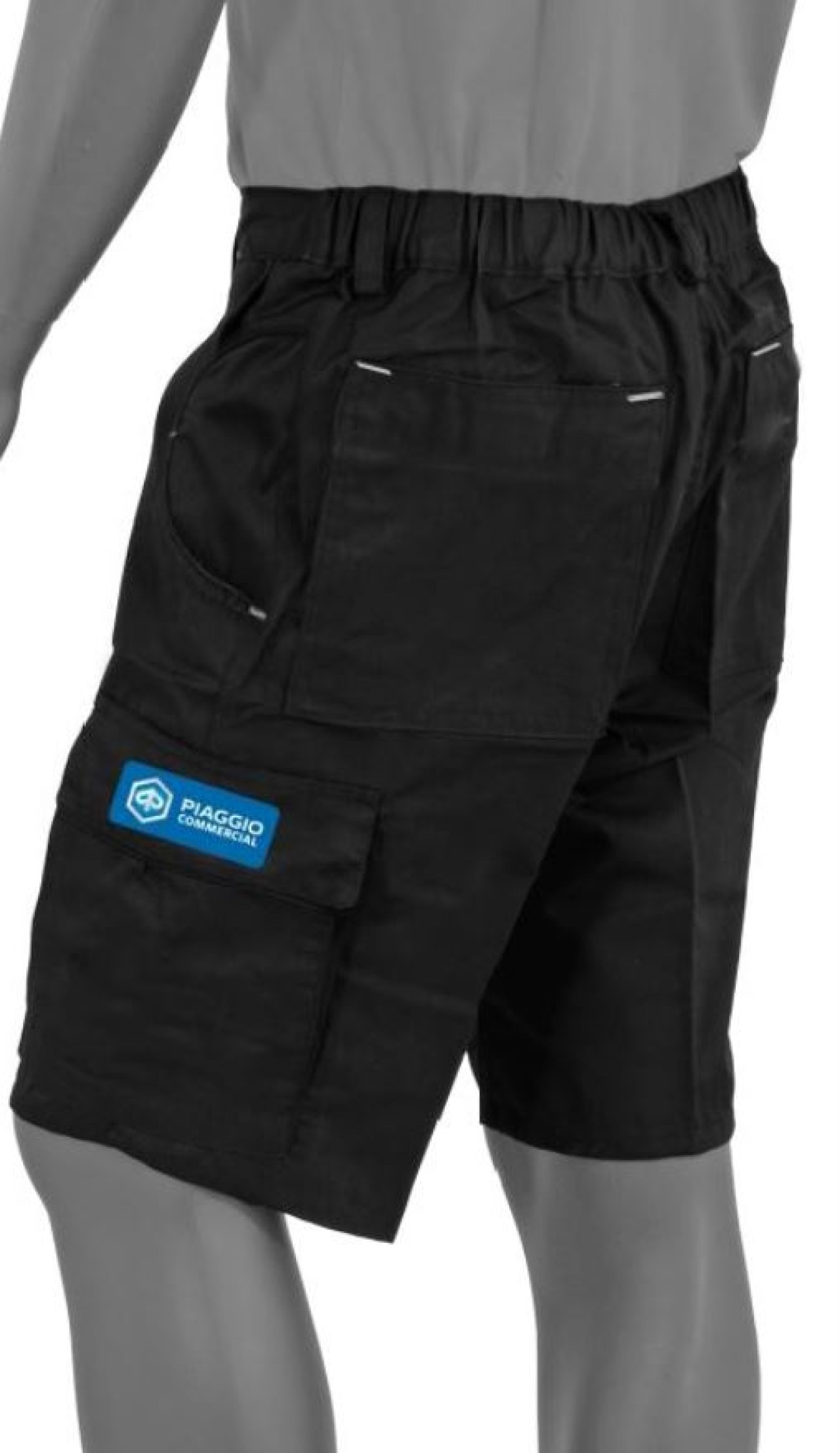Piaggio Shorts Herren Commercial, Baumwolle/Polyester, schwarz