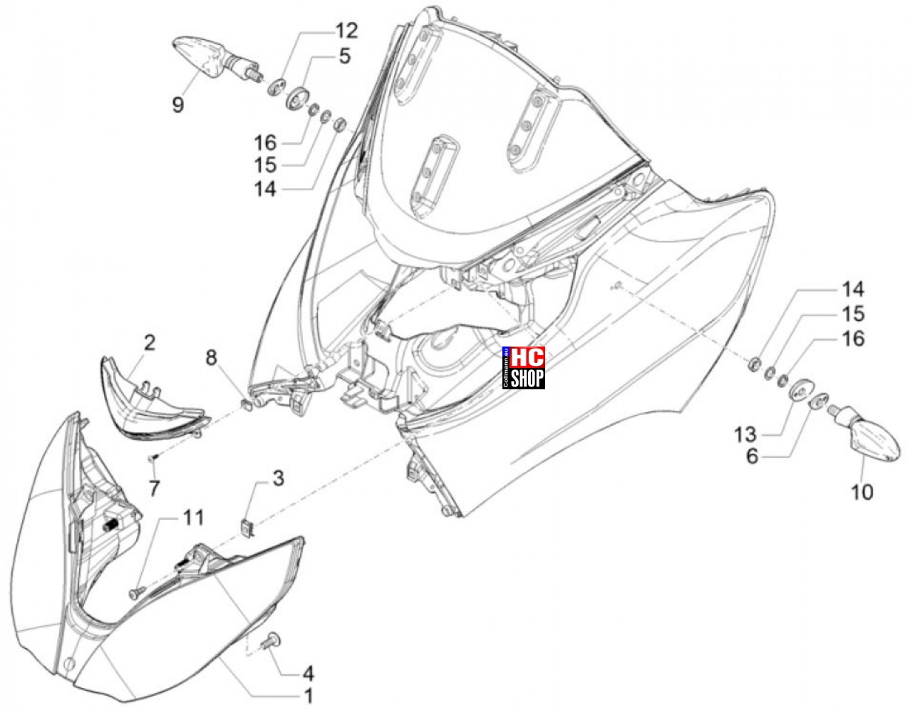 Piaggio MP3 400 HPE E5  Elektrische Anlage - Scheinwerfer
