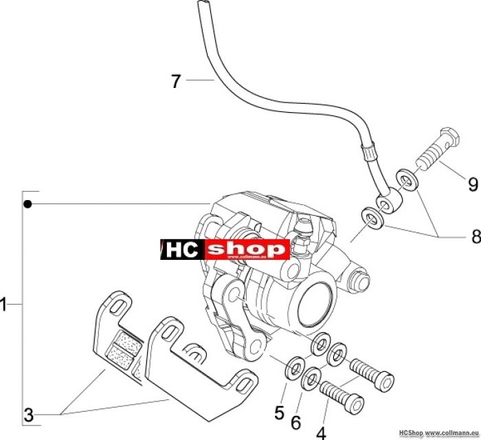 Piaggio Bremschlauchen TPH 50
