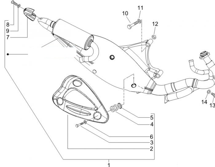 Gilera Auspufftopf Runner 50 Purejet