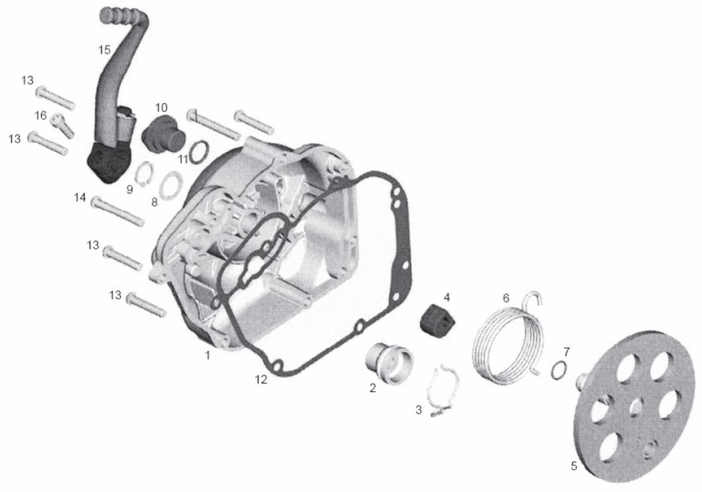 Explosionszeichnung Derbi Minimoto 50 Kickstarter
