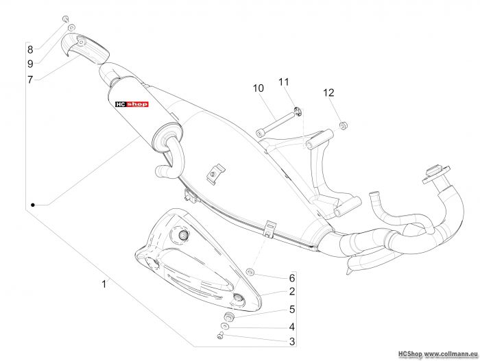 Piaggio ZIp 50 SP Auspufftopf