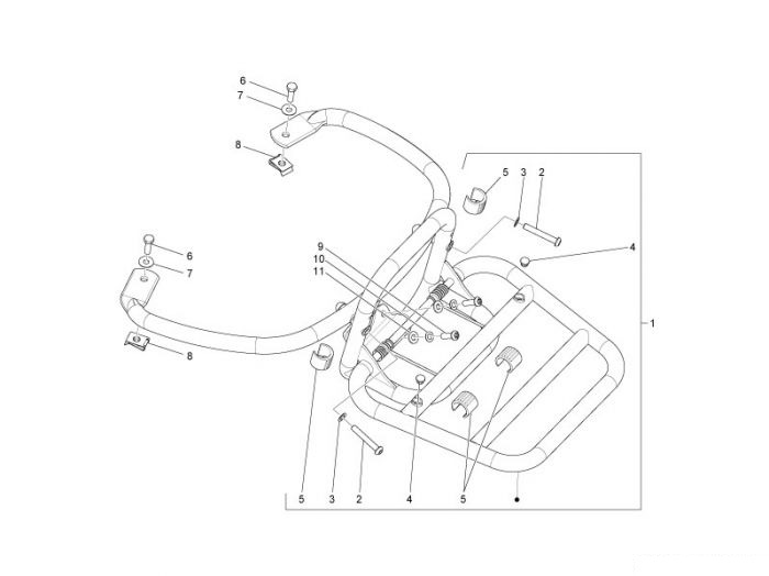 Vespa LX 125 4T ie Touring Hinterer Gepäckträger