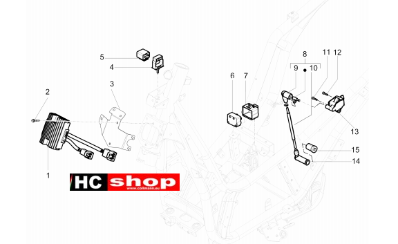 Piaggio Beverly 350 E4 Sport Touring Elektr. Anlage Spannungsregler